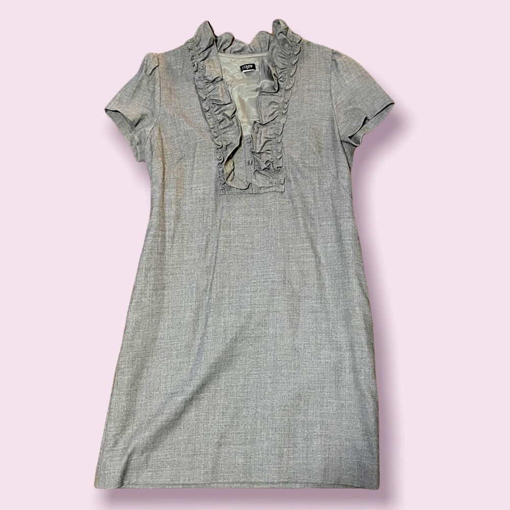 Ruffle Neck JCrew Wool Dress